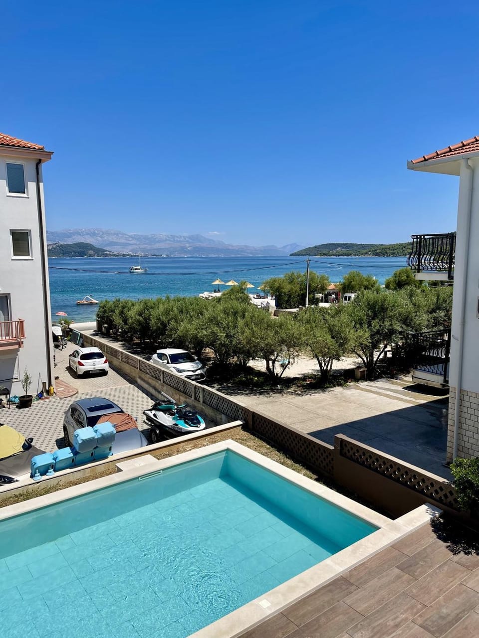 Pool view, Sea view, Swimming pool