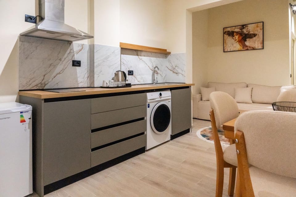 Living room, kitchen