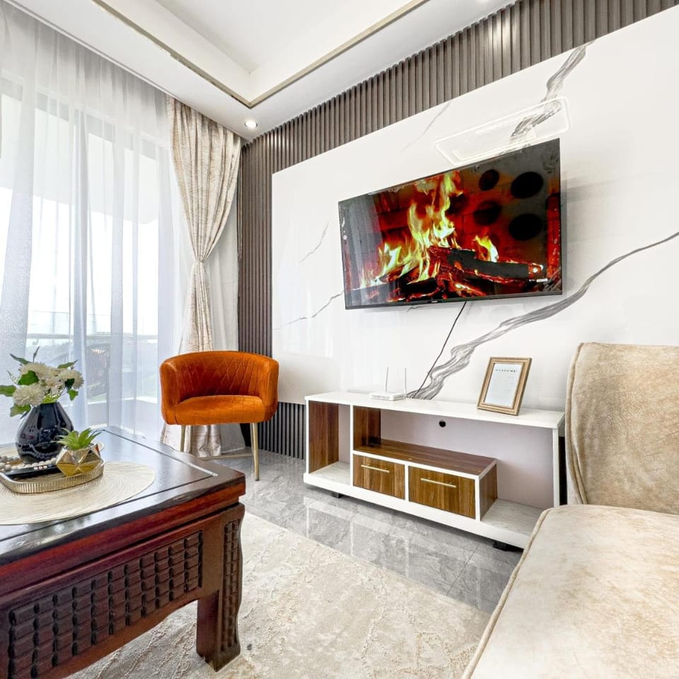 newly furnished three bedroom apartment with swimming pool fully equipped gym children playground ample parking space and unbeatable scenic city views Apartment in Nairobi