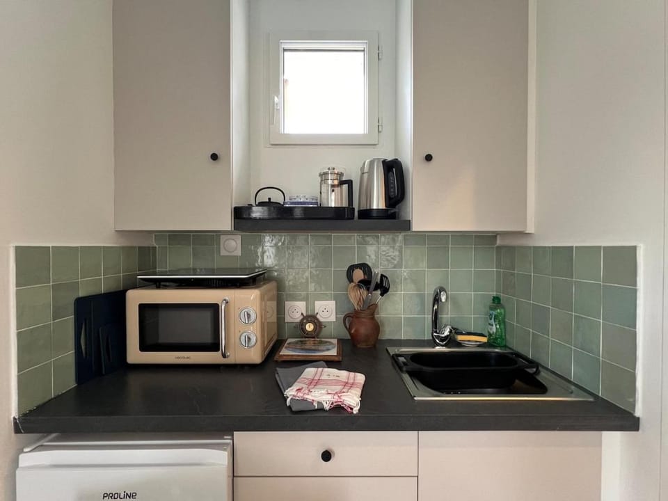 Coffee/tea facilities, oven, stove