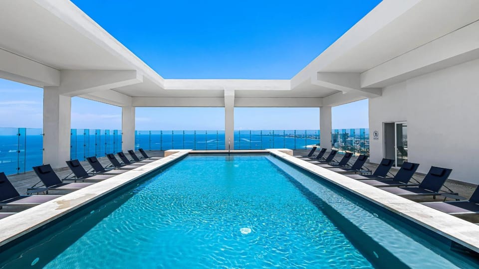 Day, View (from property/room), Sea view, Swimming pool