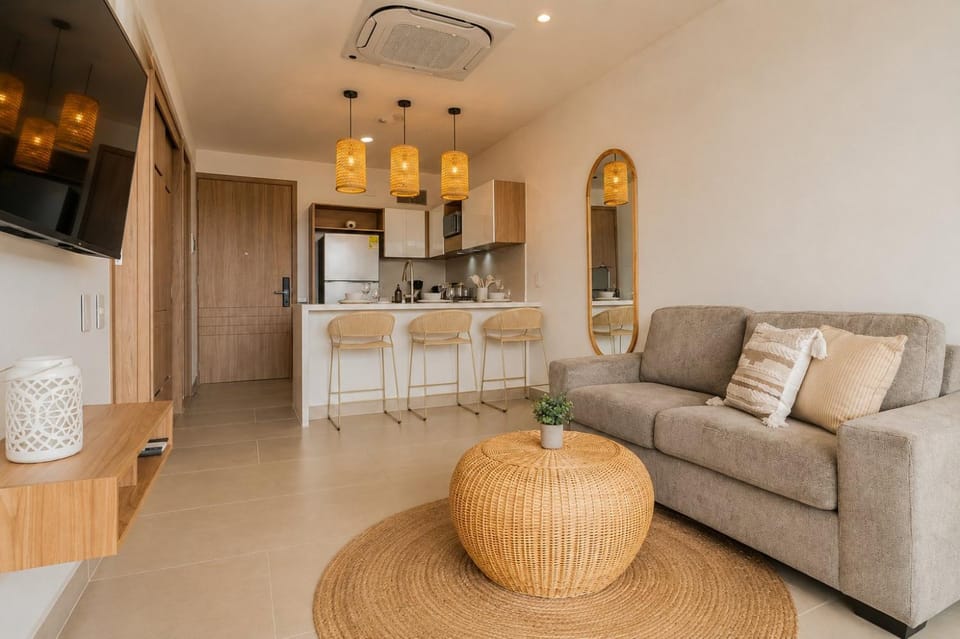Baia Kristal: playa privada, laguna y balcón Apartment in Bolivar