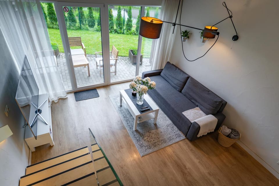 Living room, Seating area, Garden view