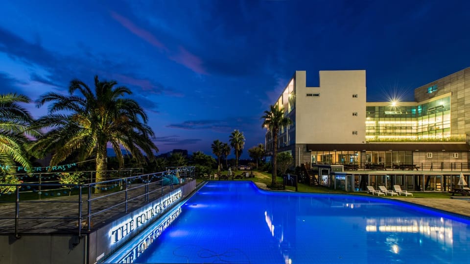 Swimming pool, Sunset
