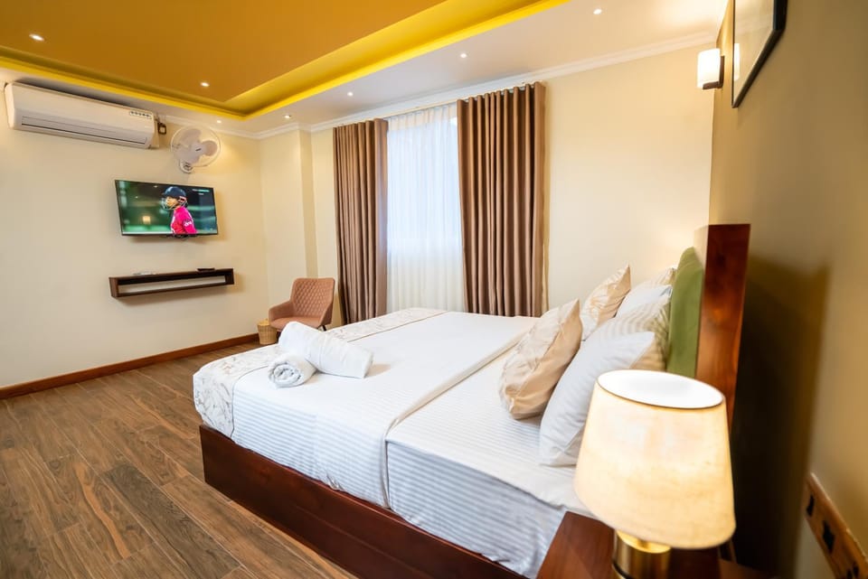 Bed, Bedroom, air conditioner