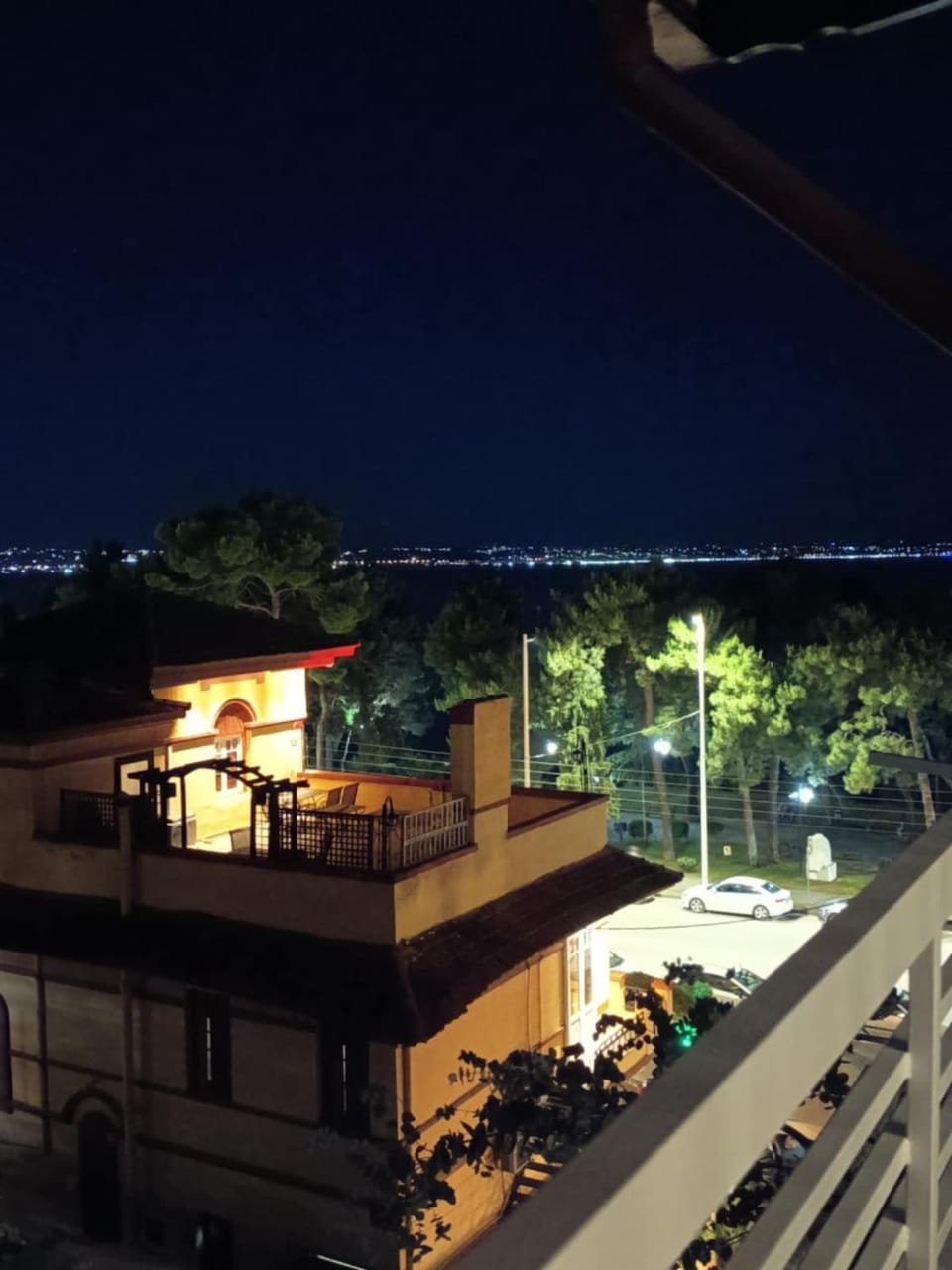 Night, View (from property/room), Balcony/Terrace