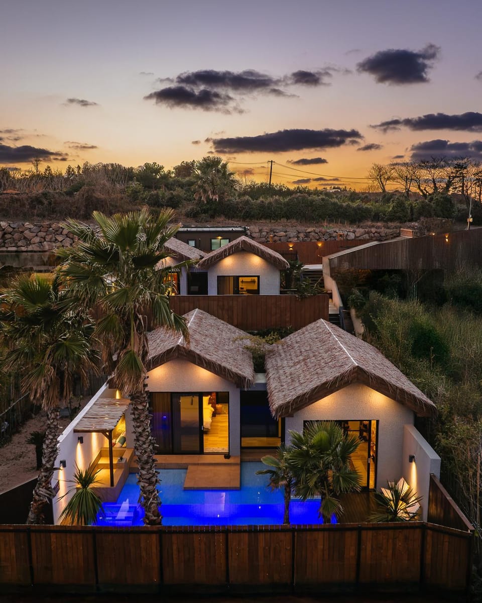 Property building, Natural landscape, Sunset