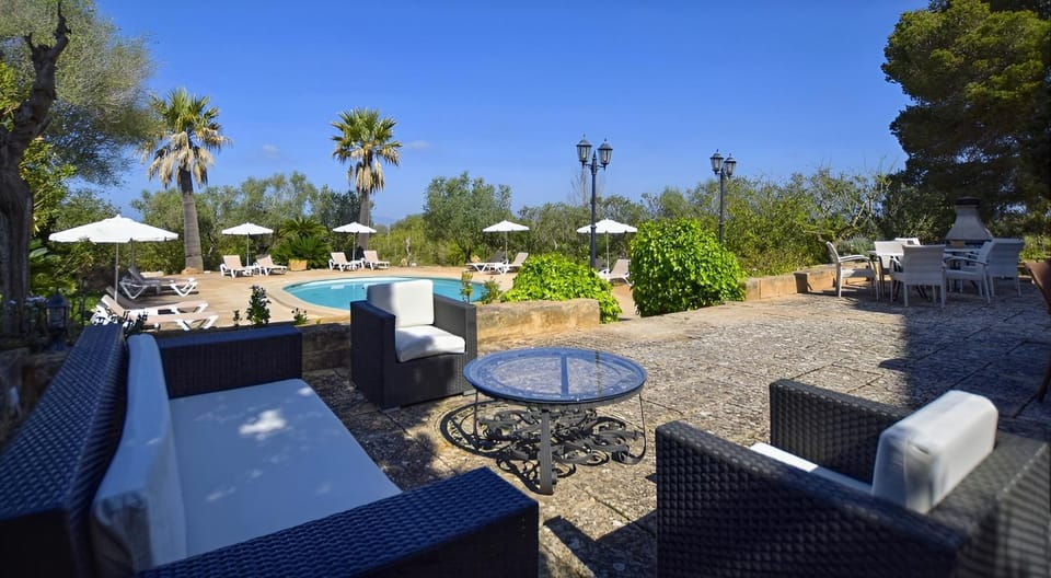 Property building, Living room, Swimming pool