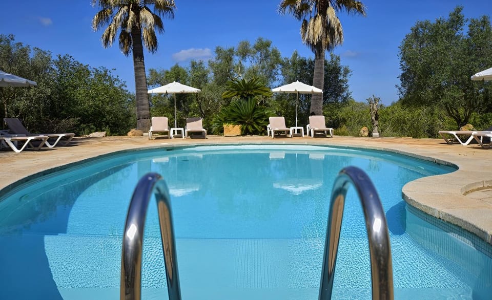 Property building, Living room, Swimming pool