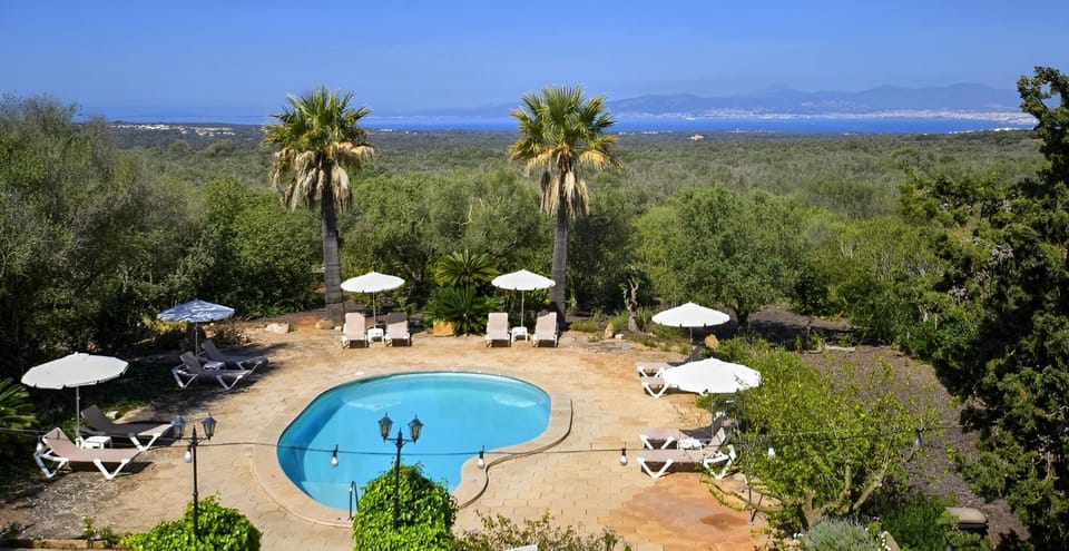 Property building, Living room, Swimming pool