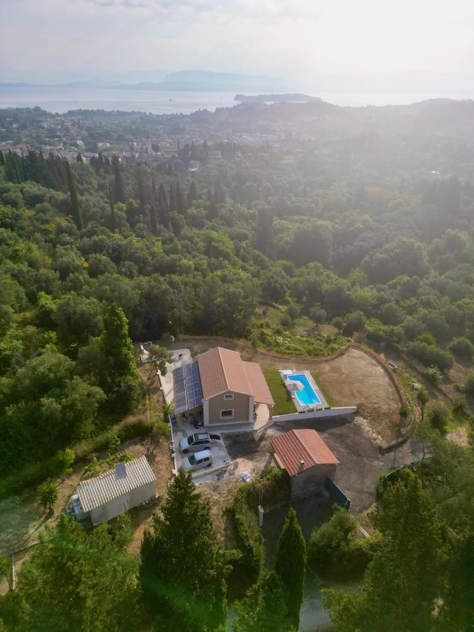 Property building, Natural landscape, Bird's eye view