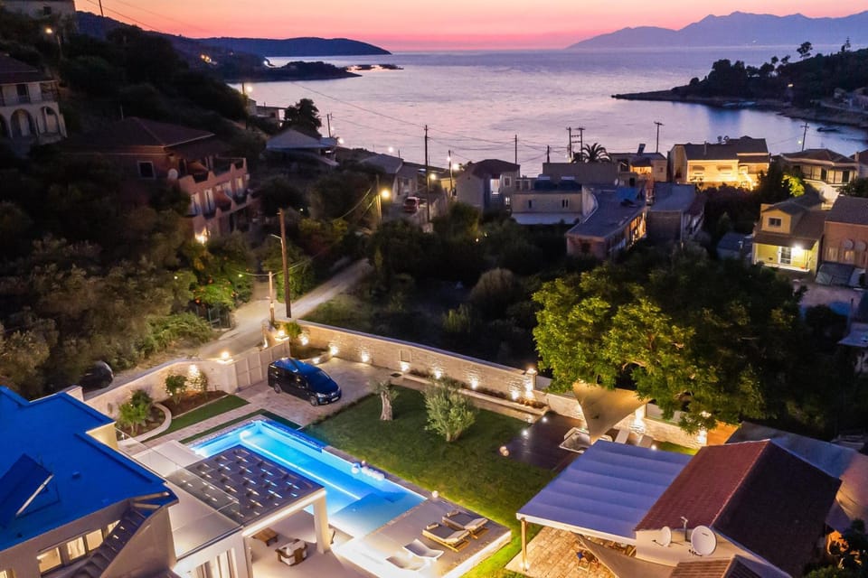 Nearby landmark, Night, Bird's eye view, Sea view, Swimming pool, Sunset