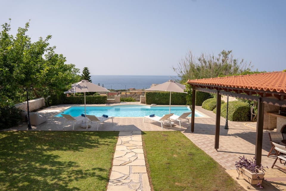 Patio, Natural landscape, Pool view, Sea view, Swimming pool