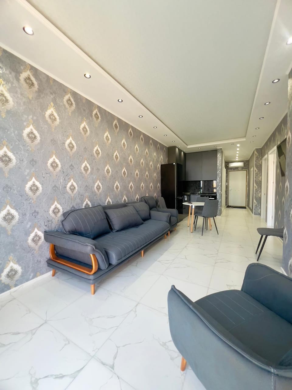 Квартира с 2-мя спальнями и видом на море в новом комплексе Next White Apartment in Batumi