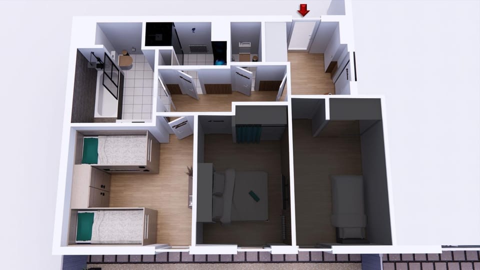 Lit 3 en 1ère Classe-Orly-T7-RER C&D Hostel in Île-de-France