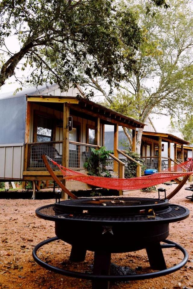 Dream Glamping Destination: Stunning Tented Cabin on the Geronimo Creek in Seguin, Texas Cabin in Seguin