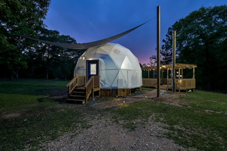 Luxury Geo Dome with Hot Tub Perfect for a Glamping Getaway near Houston, Texas Luxury tent in Coldspring