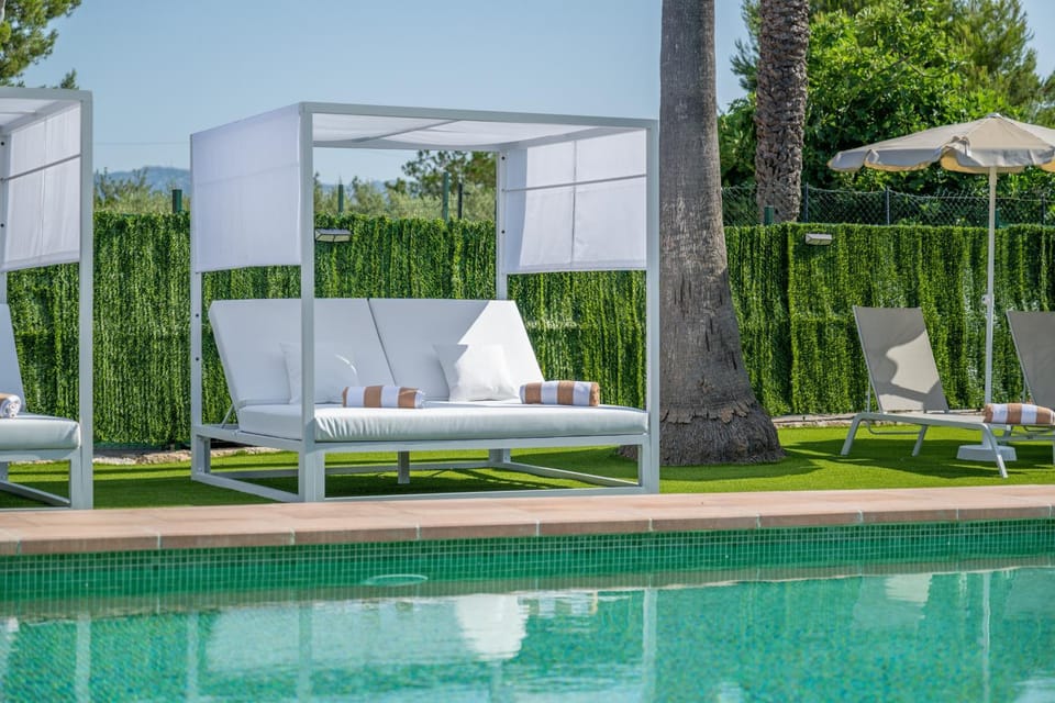 Property building, Living room, Swimming pool