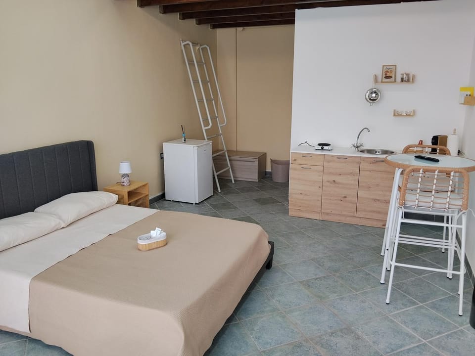 Bed, Kitchen or kitchenette, Photo of the whole room, Dining area, Bedroom