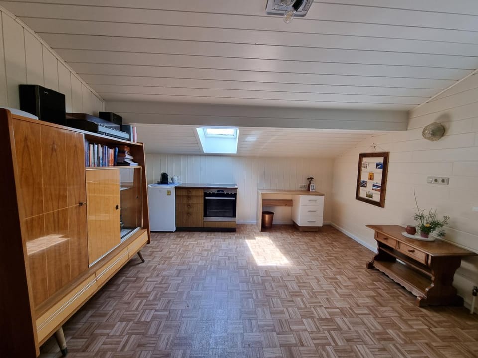 Kitchen or kitchenette, oven, stove