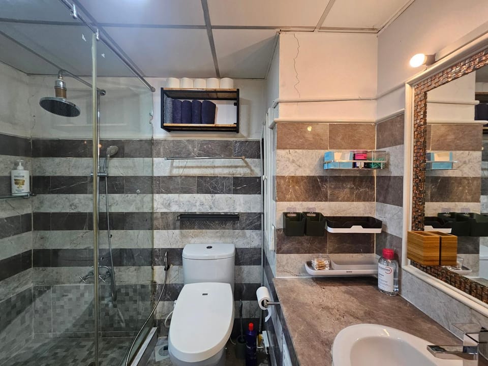 Shower, Toilet, Bathroom, towels