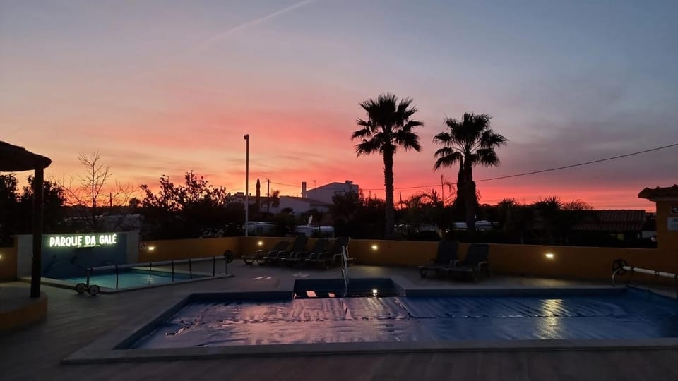 Swimming pool, Sunset