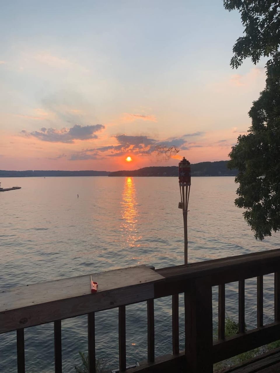 Natural landscape, Lake view, Sunset