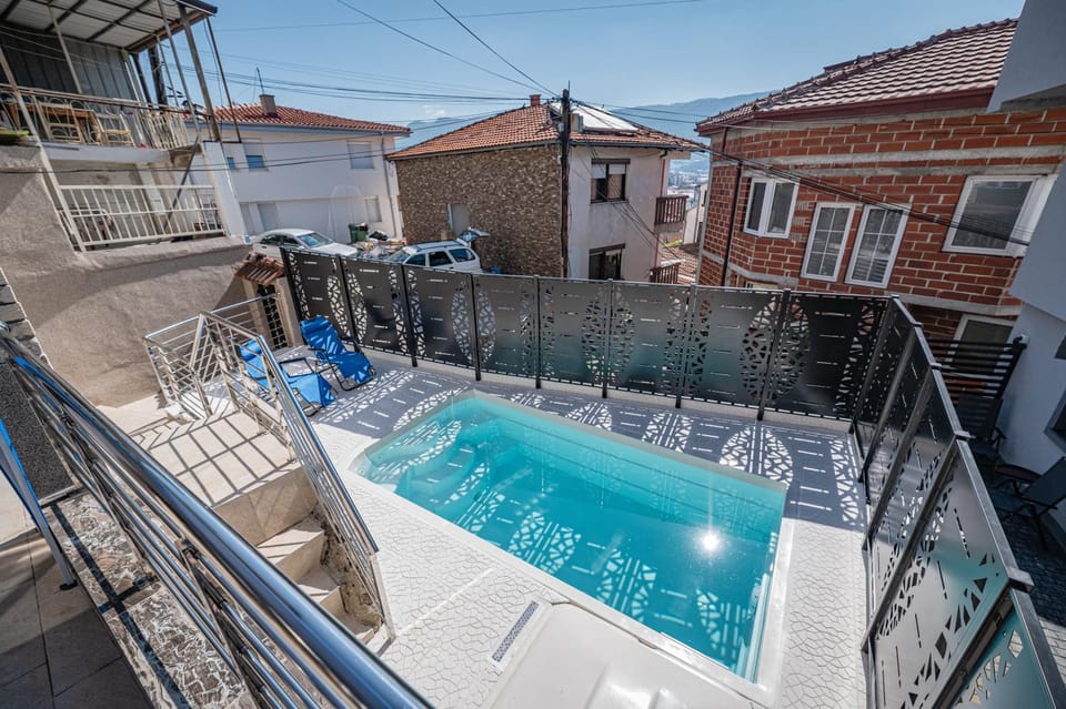 View (from property/room), Balcony/Terrace, Pool view, Swimming pool