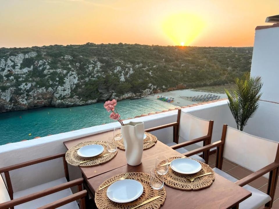 Natural landscape, View (from property/room), Balcony/Terrace, Sea view, Sunset