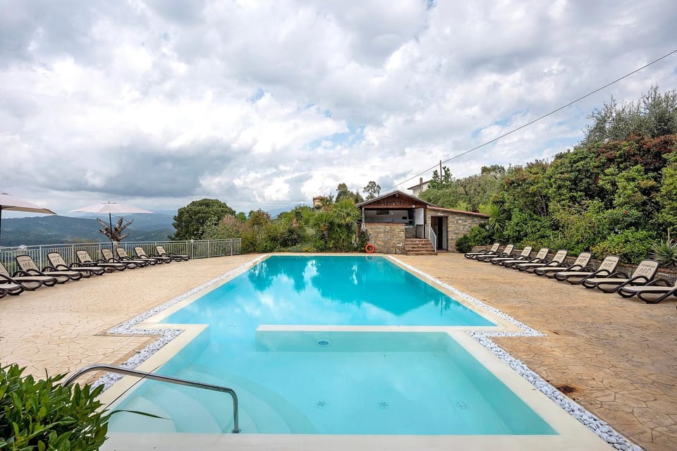 Property building, Living room, Swimming pool