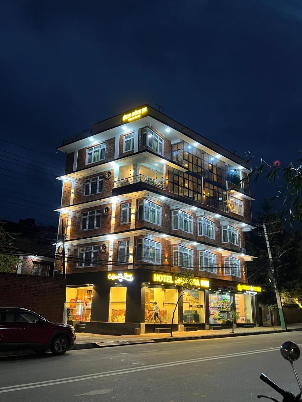 Property building, Night, Location