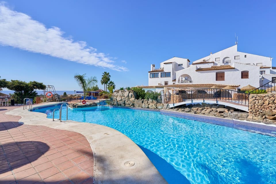 Property building, Living room, Swimming pool