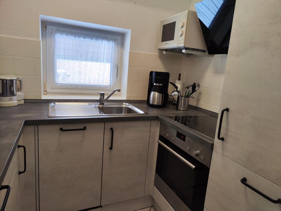 Kitchen or kitchenette, dishwasher, oven