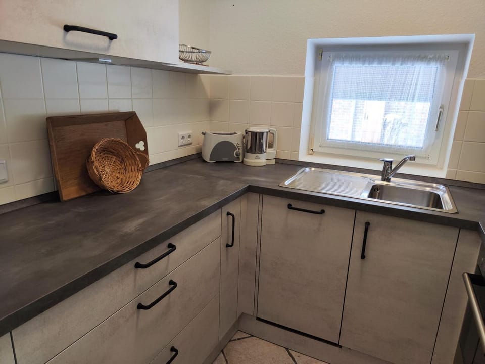 Kitchen or kitchenette, dishwasher