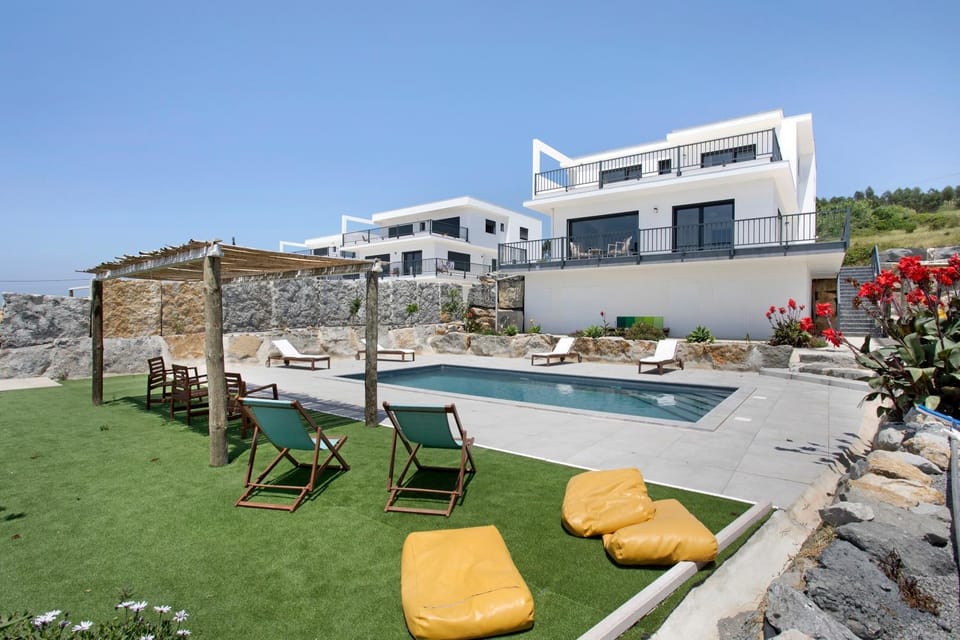 Property building, Living room, Swimming pool