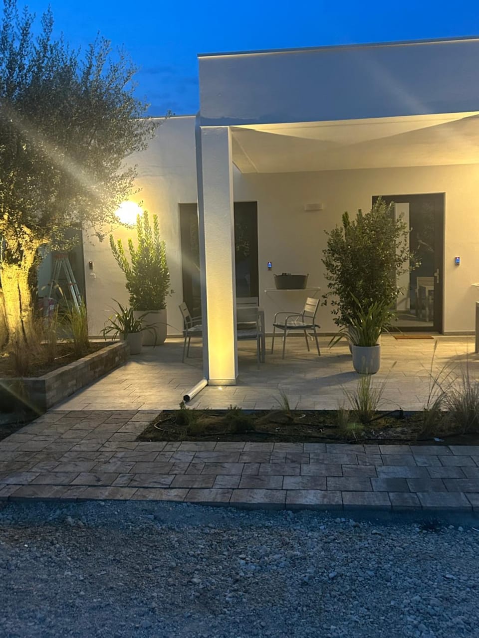 Night, Garden, Garden view