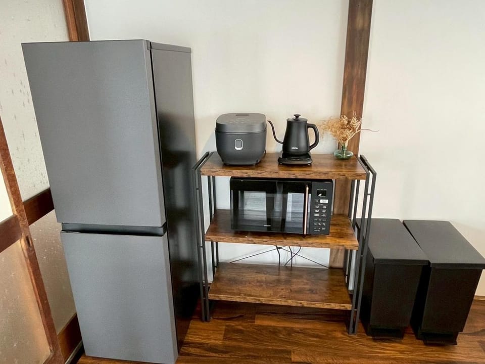 Kitchen or kitchenette, toaster