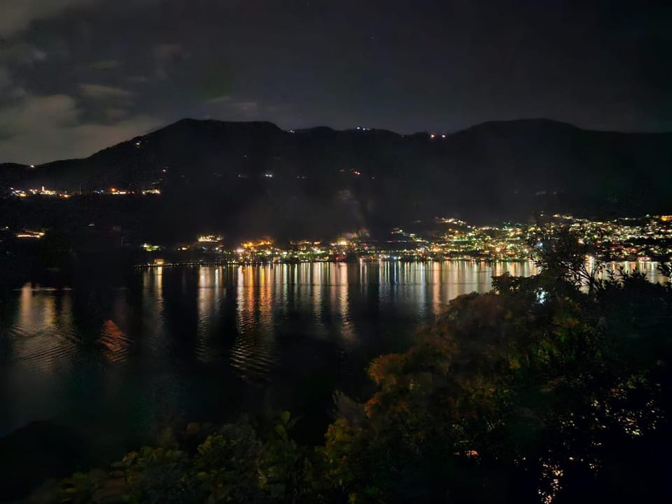 Nearby landmark, Night, Natural landscape, Balcony/Terrace, City view, Lake view, Mountain view