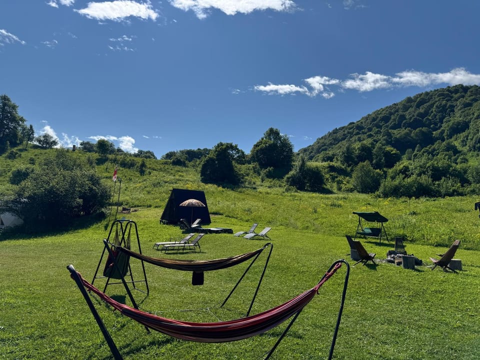 Natural landscape, Garden, Mountain view, sunbed