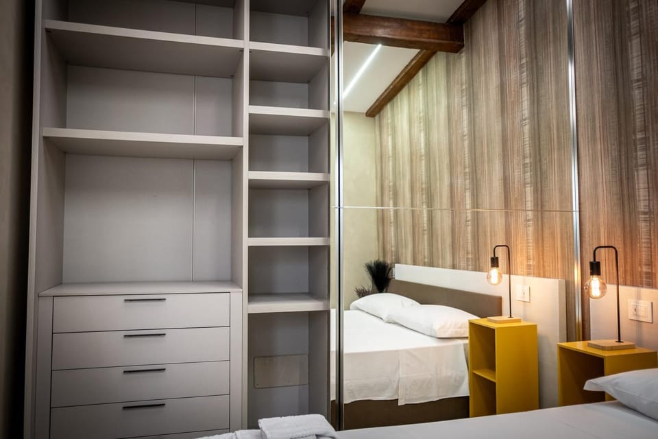Bed, Photo of the whole room, Bedroom, towels, wardrobe
