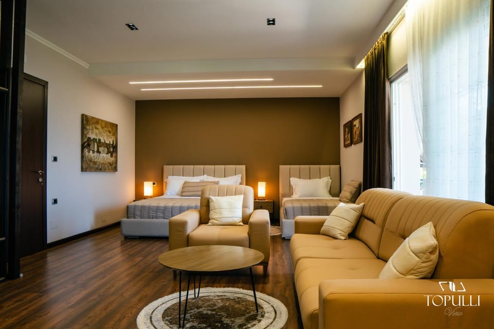Bed, Living room, Photo of the whole room, Seating area, Bedroom