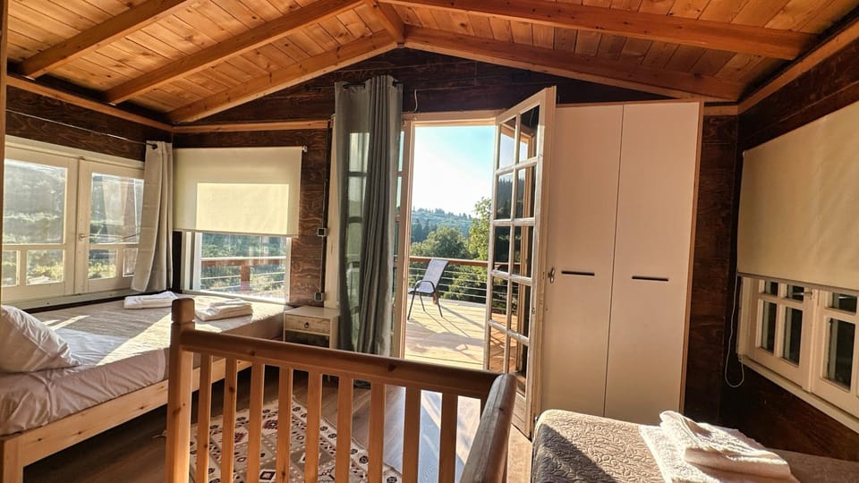 Bed, Natural landscape, View (from property/room), Bedroom