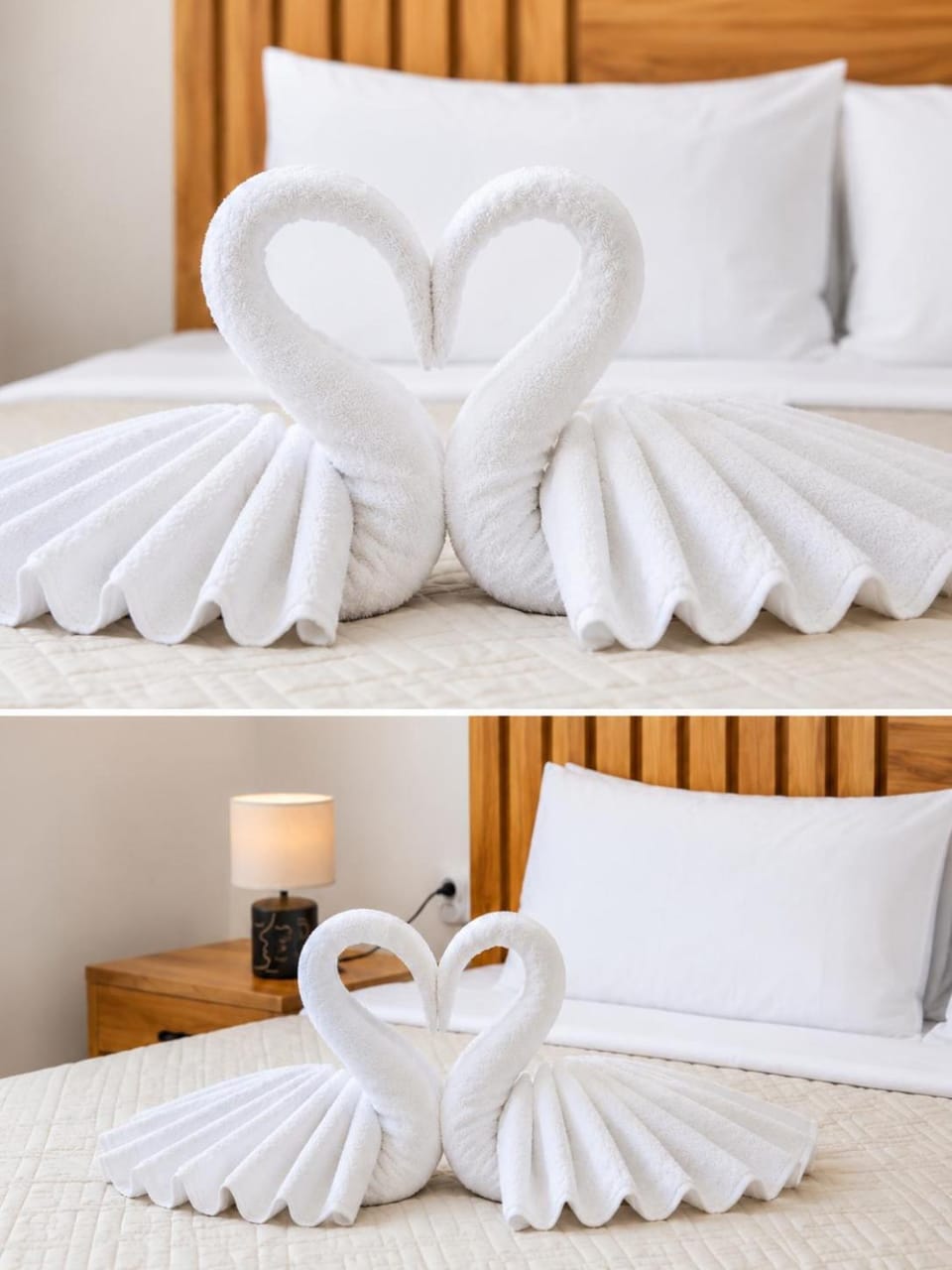 Bed, Bedroom, towels