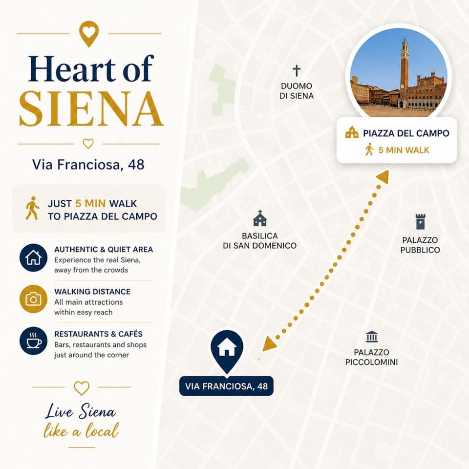 Grazioso Appartamento a 500m da Piazza del Campo - ZTL Free Apartment in Siena