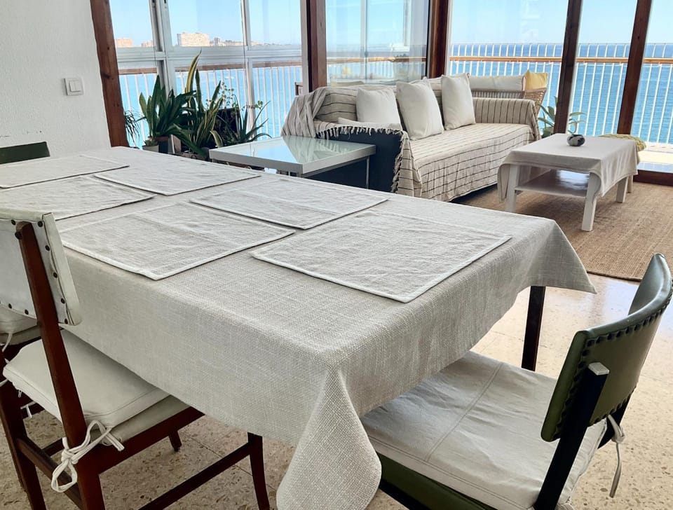 Living room, Dining area, Sea view