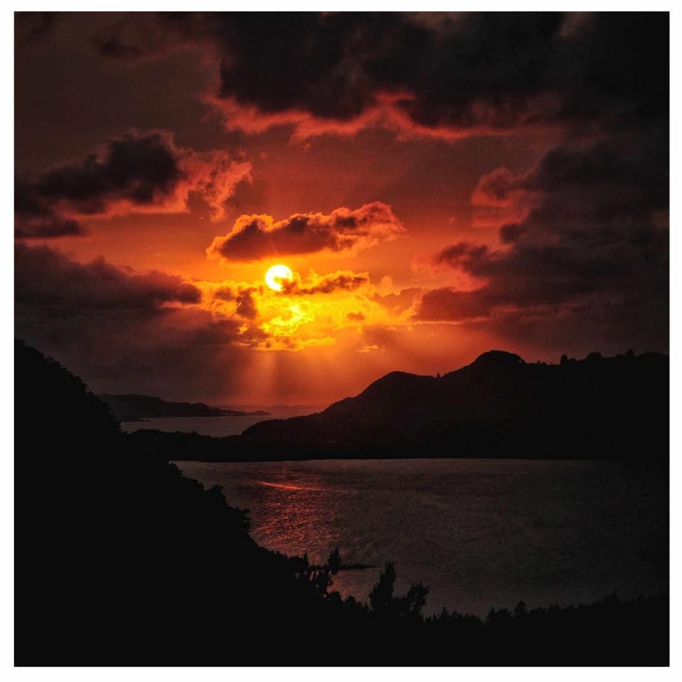 Natural landscape, Mountain view, Sunset