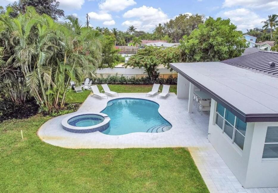 Pool Spa Swingset Makeover in Progress House in Boynton Beach
