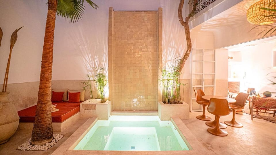 Patio, Patio, Night, Swimming pool, Swimming pool