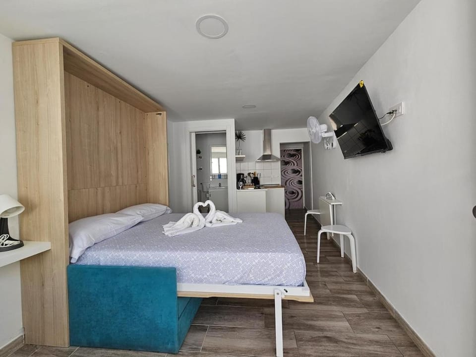 Bed, TV and multimedia, Photo of the whole room, Bedroom