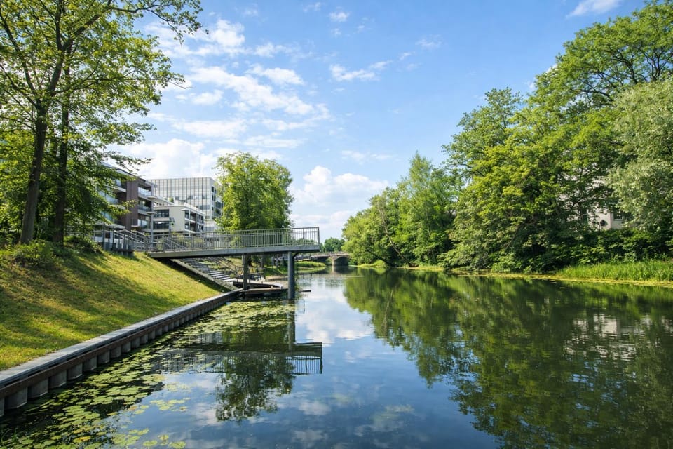 Nearby landmark, Spring, Day, Natural landscape, River view